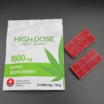 High Dose Fruit Gummies (Sour Cherry) Sativa 1600mg THC