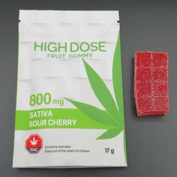 High Dose Fruit Gummies (Sour Cherry) Sativa 800mg THC