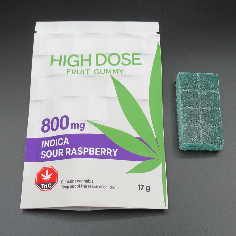 High Dose Fruit Gummies (Sour Raspberry) Indica 800mg THC High Dose Fruit Gummies (Sour Raspberry) Indica 800mg THC