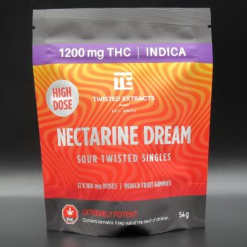 High Dose Sour Twisted Singles (Nectarine Dream) Indica 1200mg THC