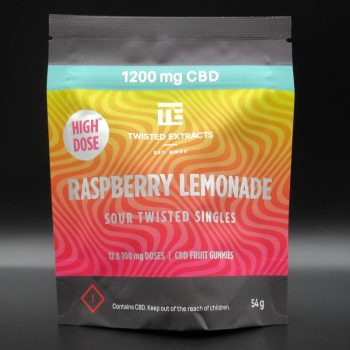 High Dose Sour Twisted Singles (Raspberry Lemonade) 1200mg CBD